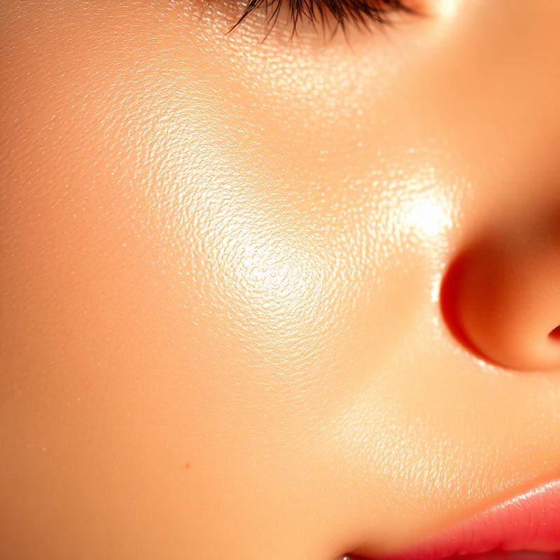 Glowing radiant skin after serum